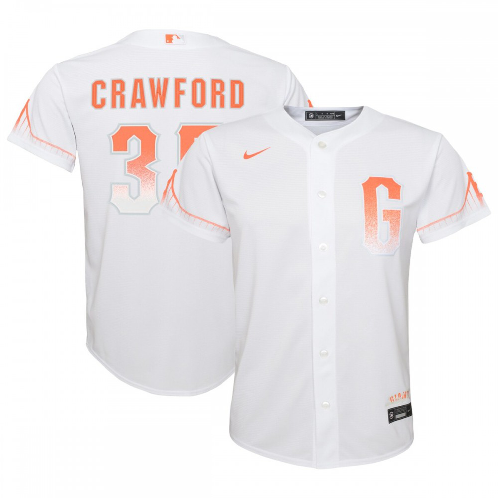 Brandon Crawford San Francisco Giants Youth City Connect Replica Player Jersey - White-Pro Kit Vault | Brand New 26/27 Sports Jerseys